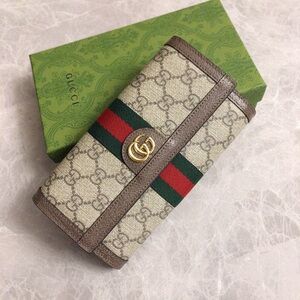💝💝Gucci GG Continental Supreme Canvas Wallet
